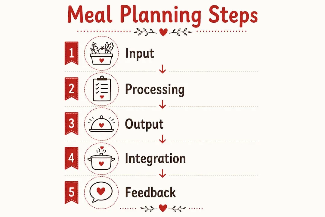Infographic of personalized meal planning steps
