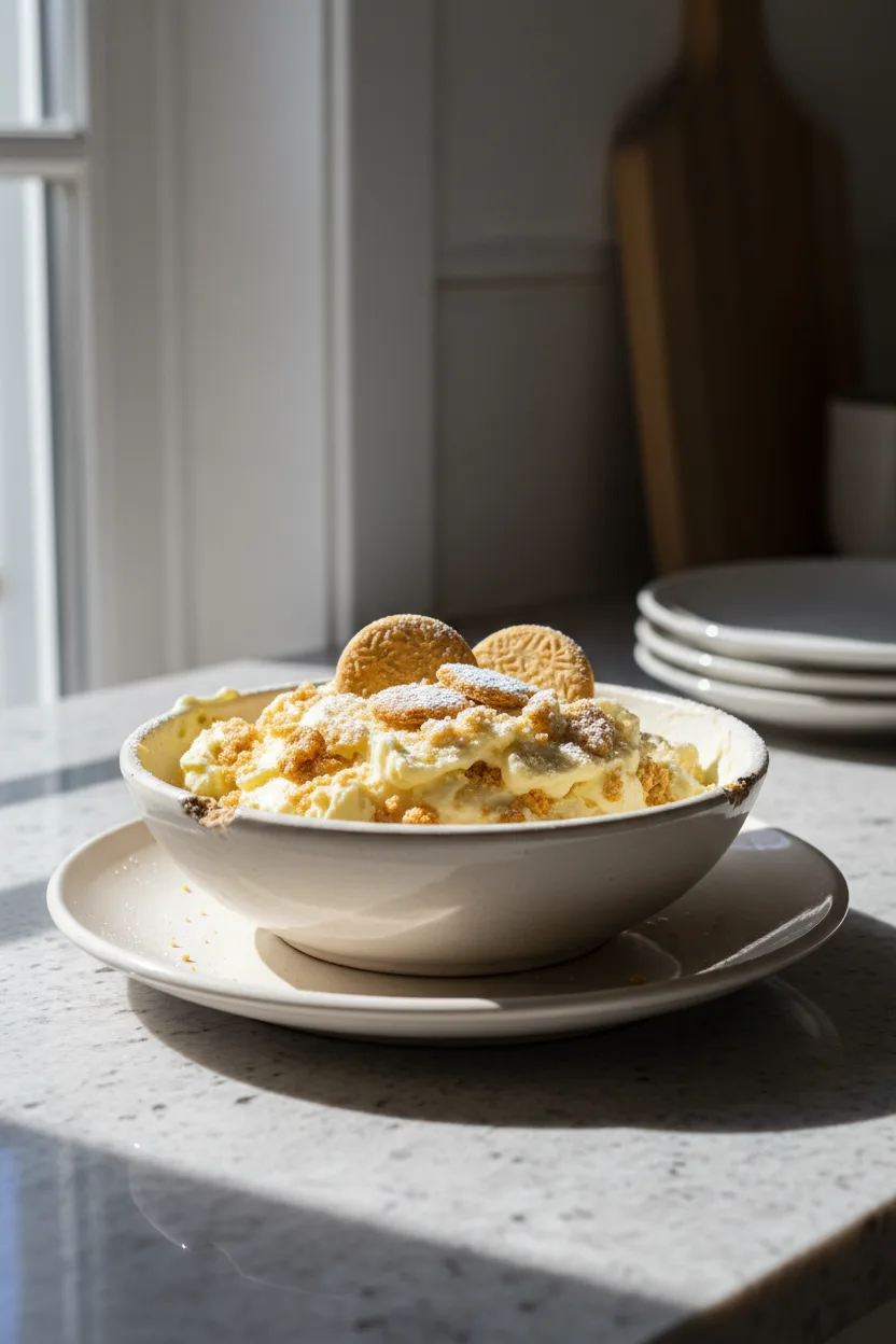 Amaretti Cream — Italian recipe, finished and plated