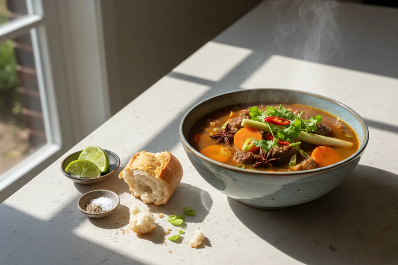 Bo Kho — a high-protein dinner vietnamese recipe with about 1g of fiber