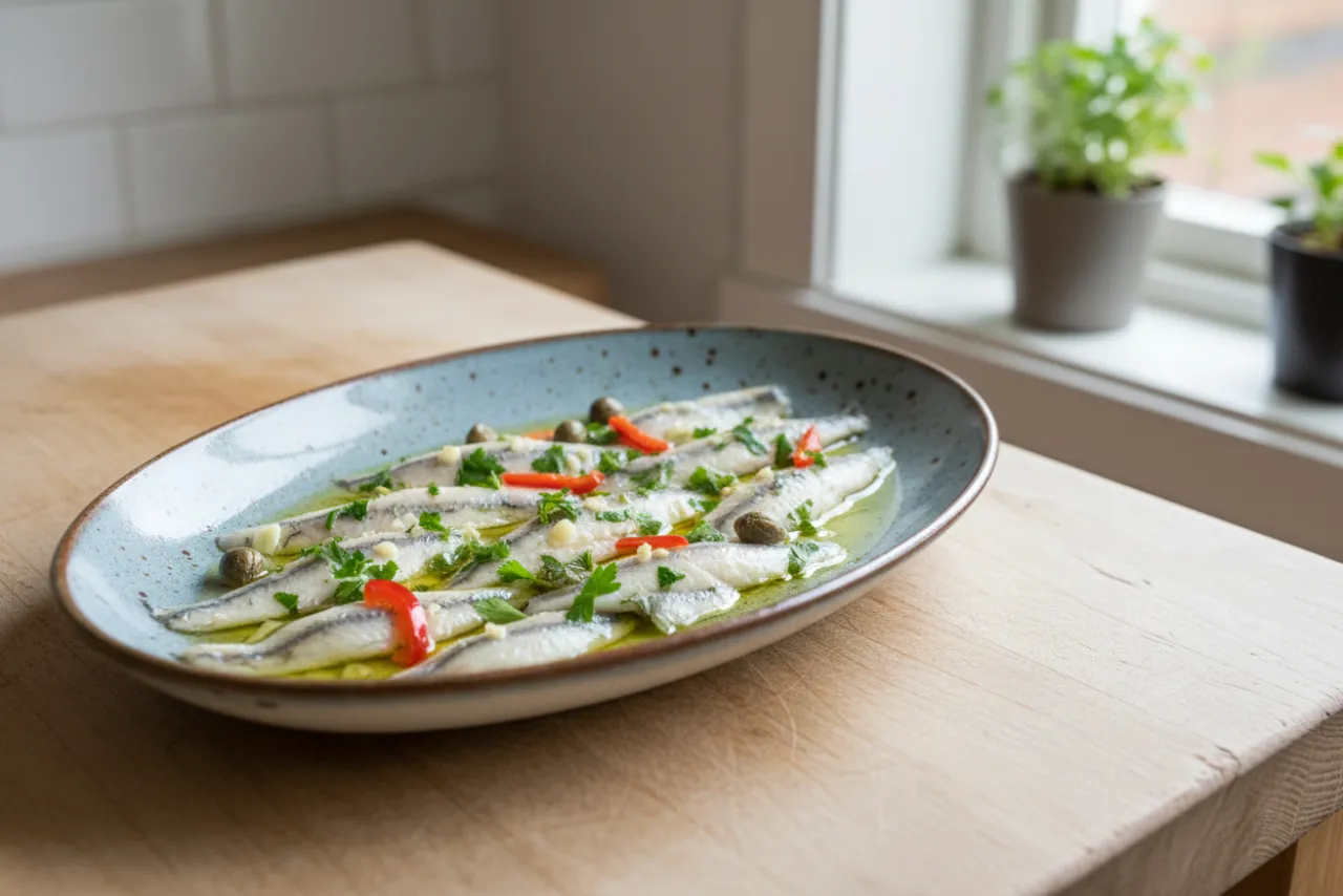 Boquerones en Vinagre — a keto spanish recipe with about 1g of fiber