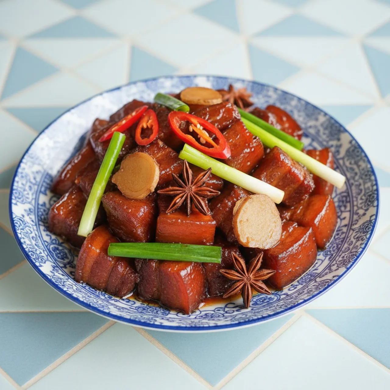 Hong Shao Rou (Red-Braised Pork Belly) — a one-pot chinese recipe with about 0g of fiber