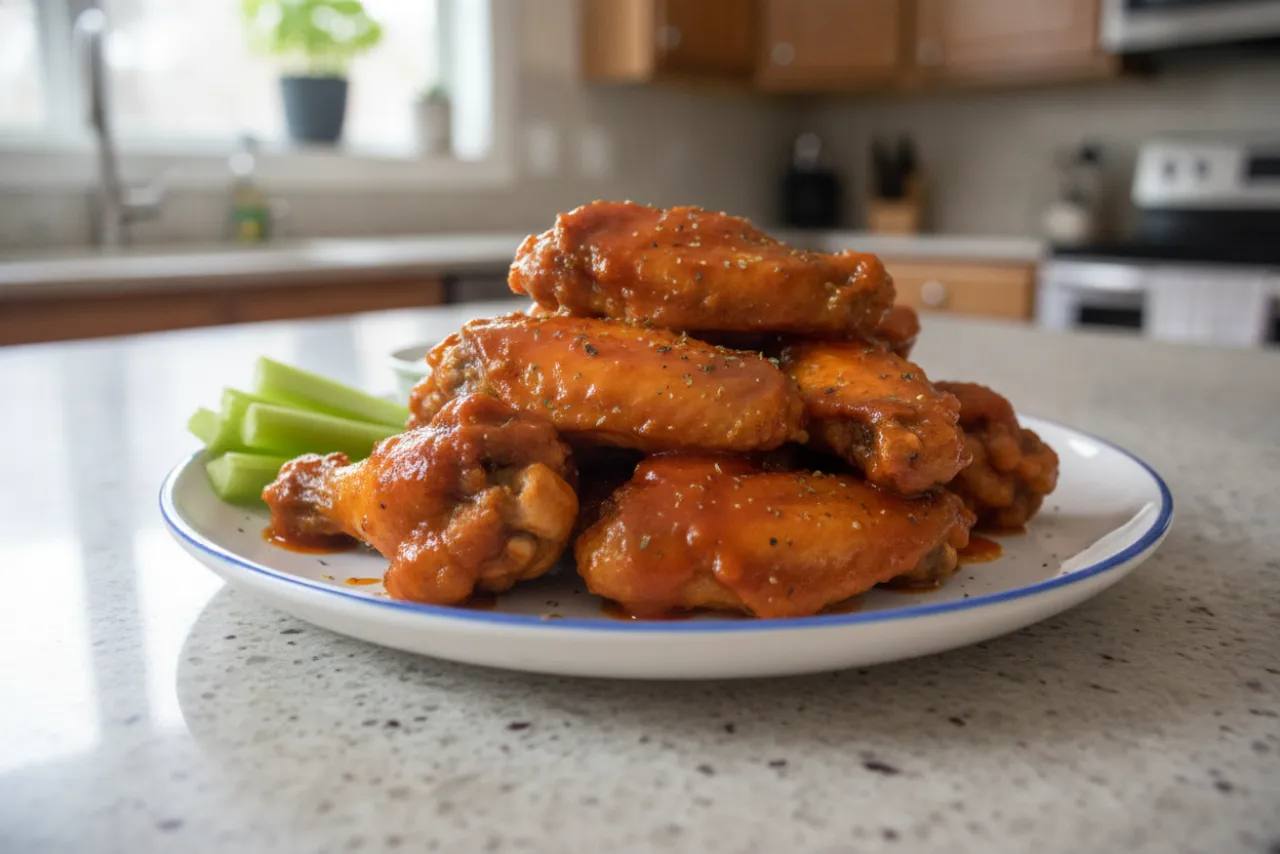 Buffalo Wings — a keto dinner american recipe with about 1g of fiber
