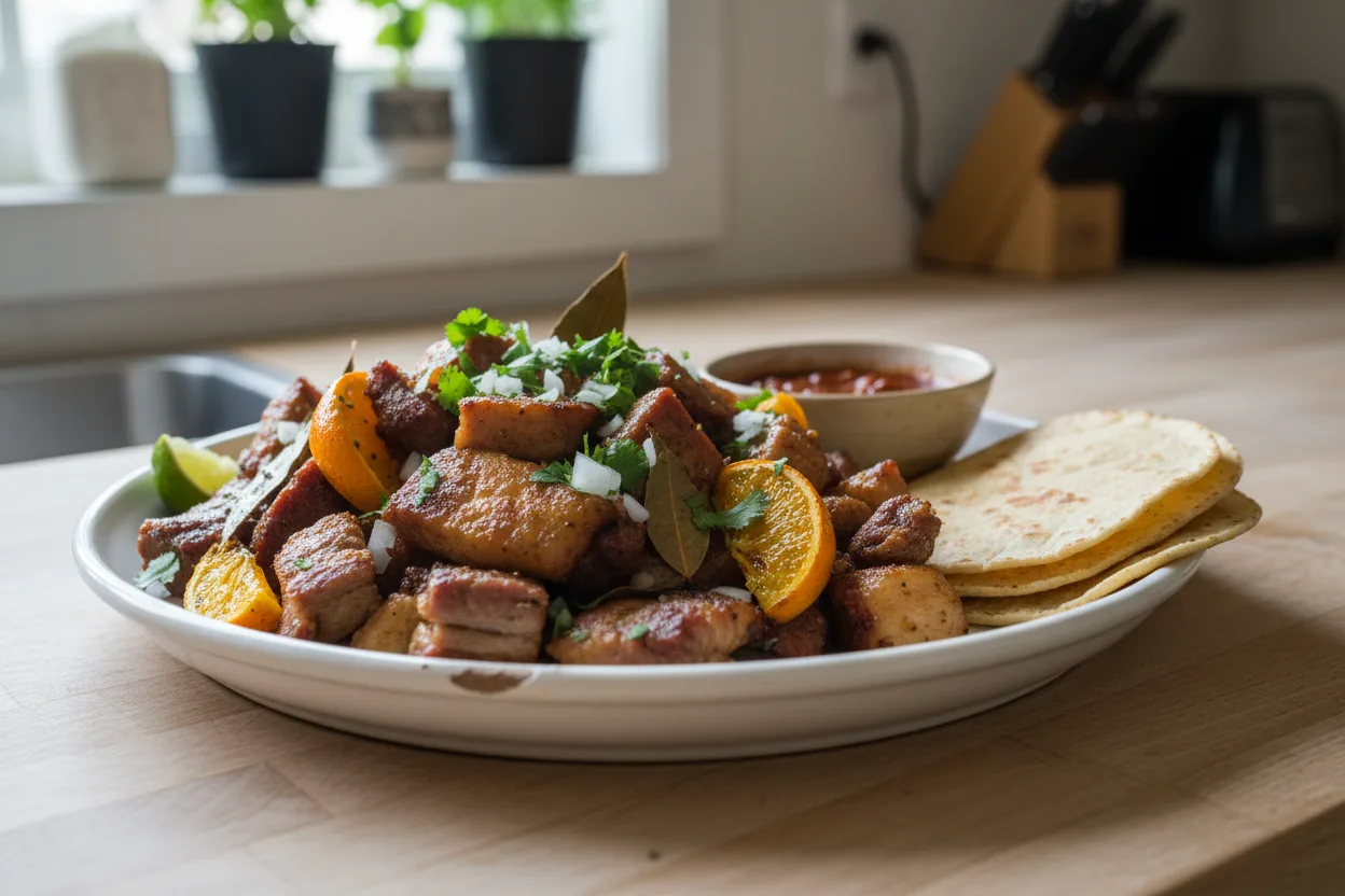 Carnitas — a high-protein muscle-building mexican recipe with about 1g of fiber