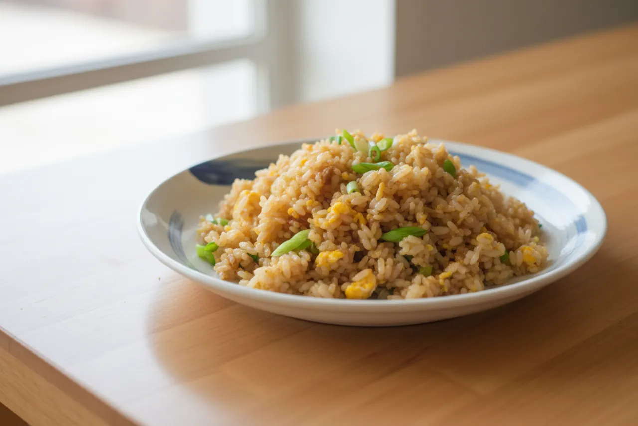 Chahan (Japanese Fried Rice) — Japanese recipe, finished and plated