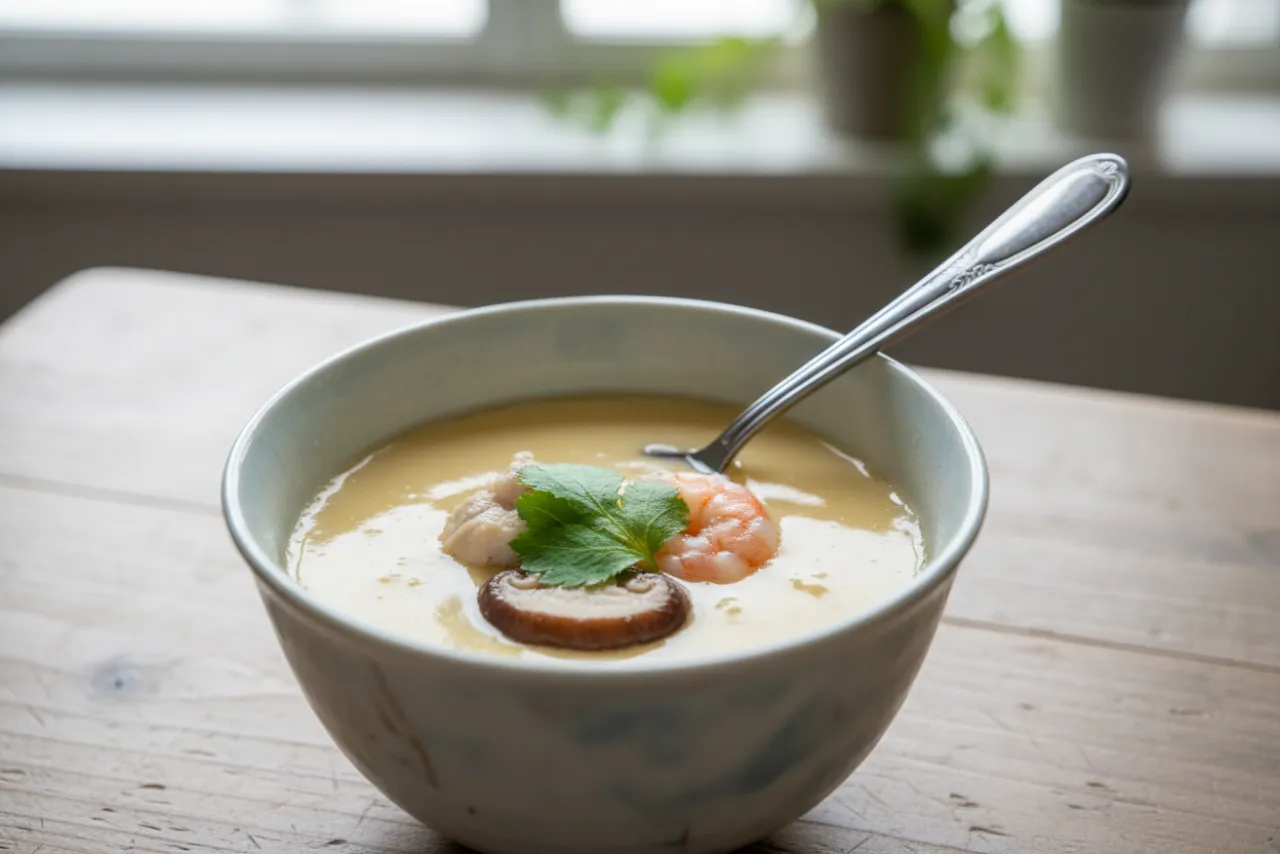 Chawanmushi — a low-calorie dinner japanese recipe with about 0g of fiber