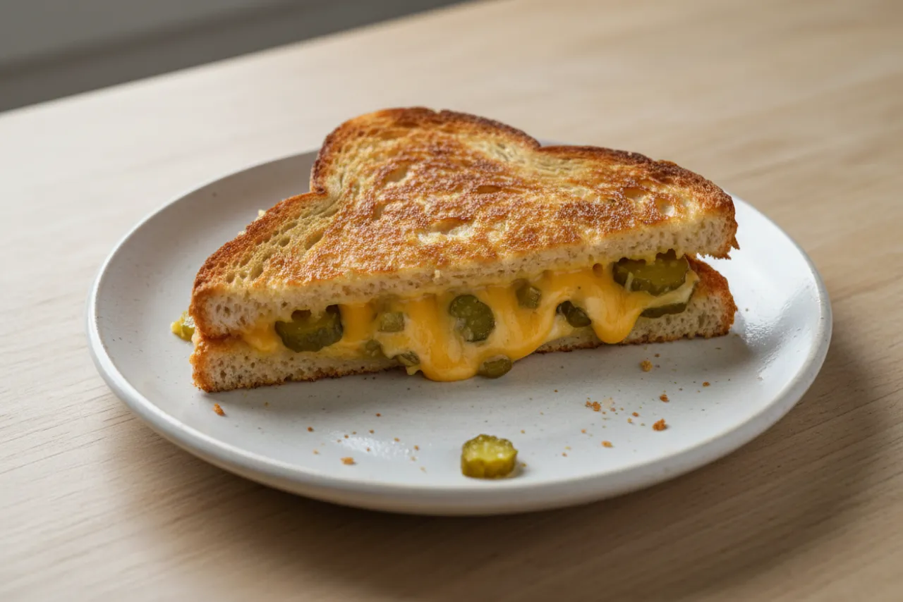Cheese & Pickle Toastie — a dinner for two british recipe with about 4g of fiber