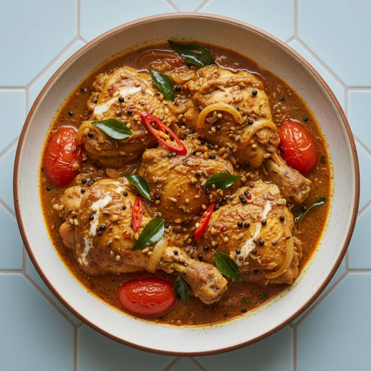 Chicken Chettinad — a high-protein dinner indian recipe with about 4g of fiber