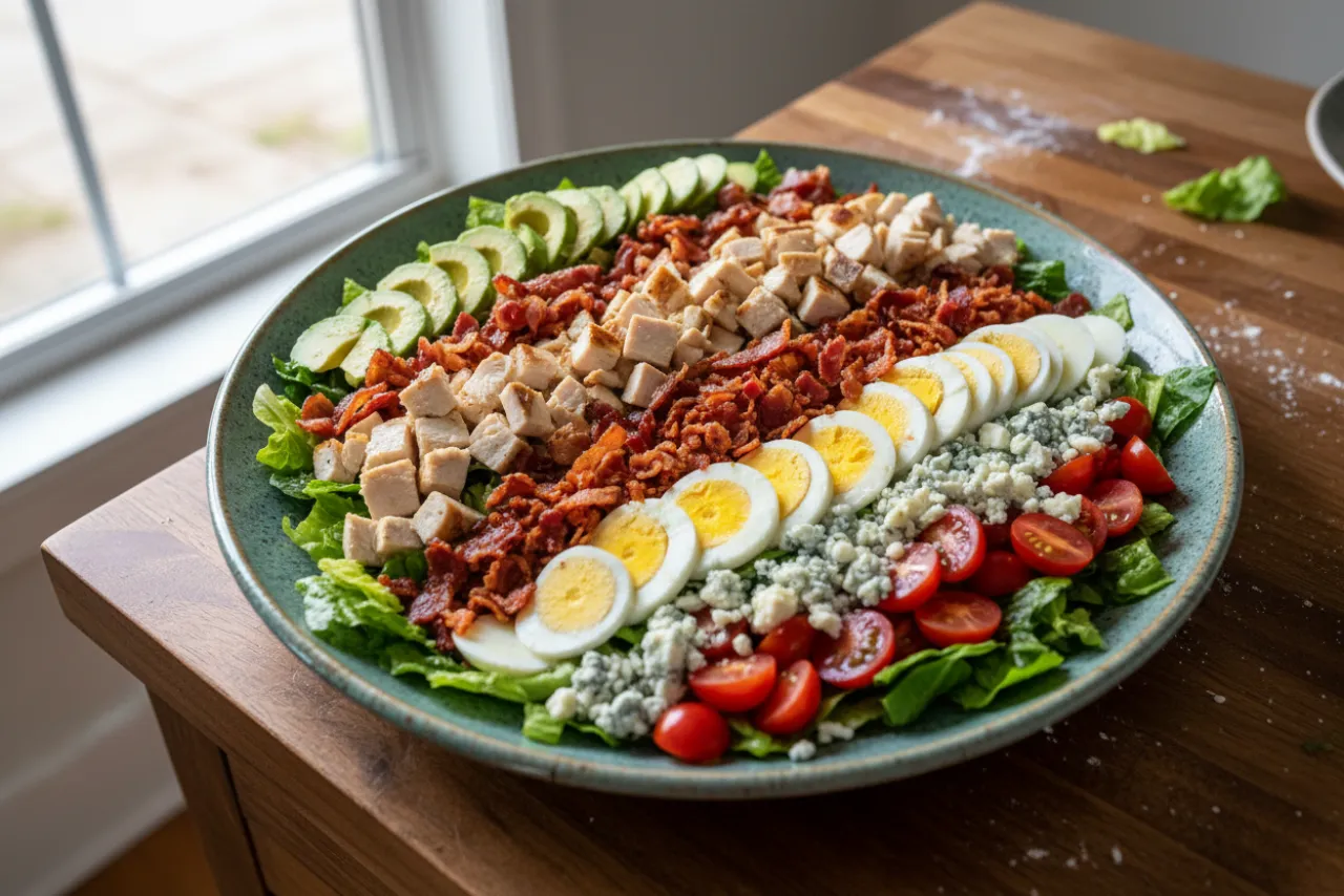Cobb Salad — a lunch meal prep american recipe with about 6g of fiber