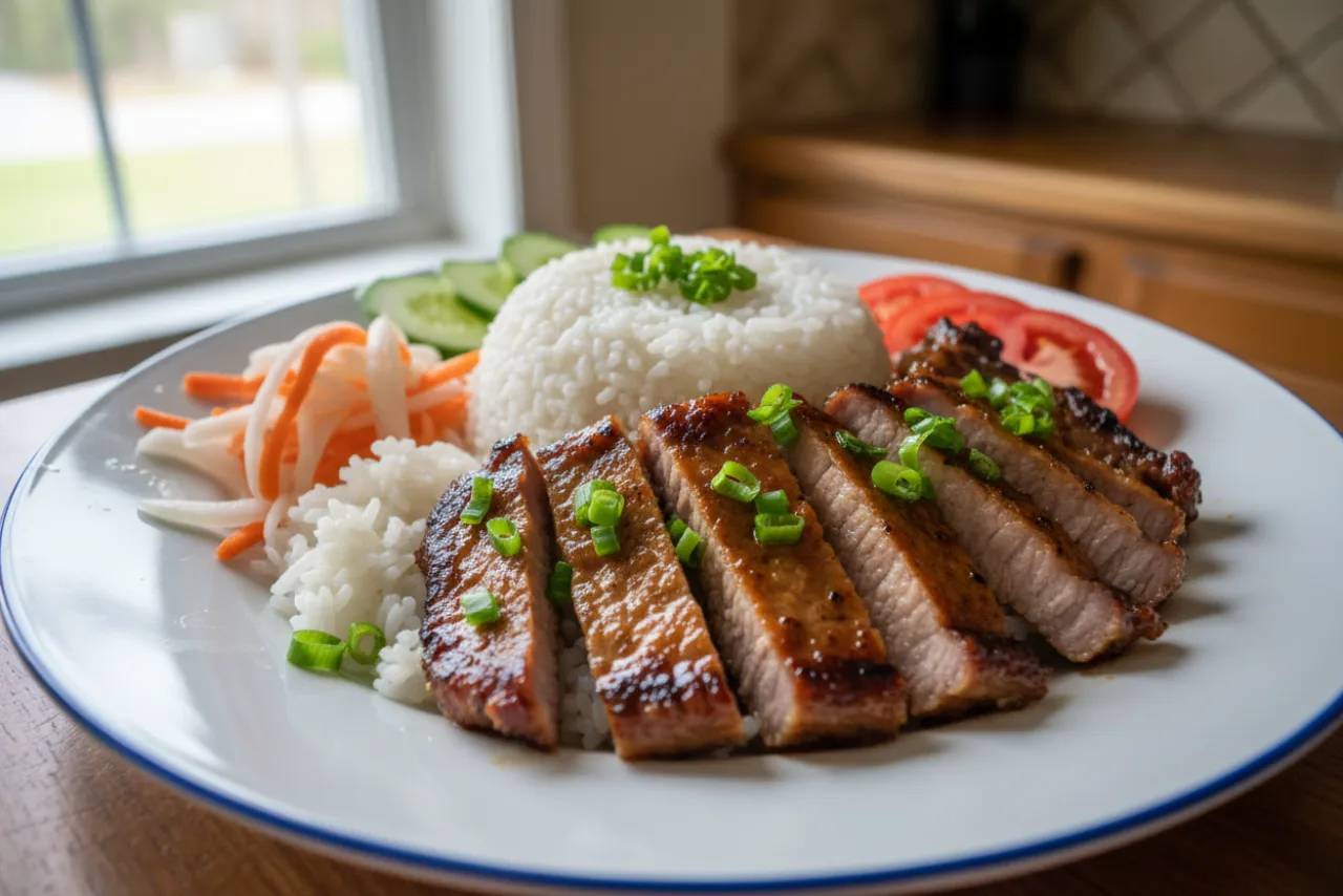 Com Tam — Vietnamese recipe, finished and plated