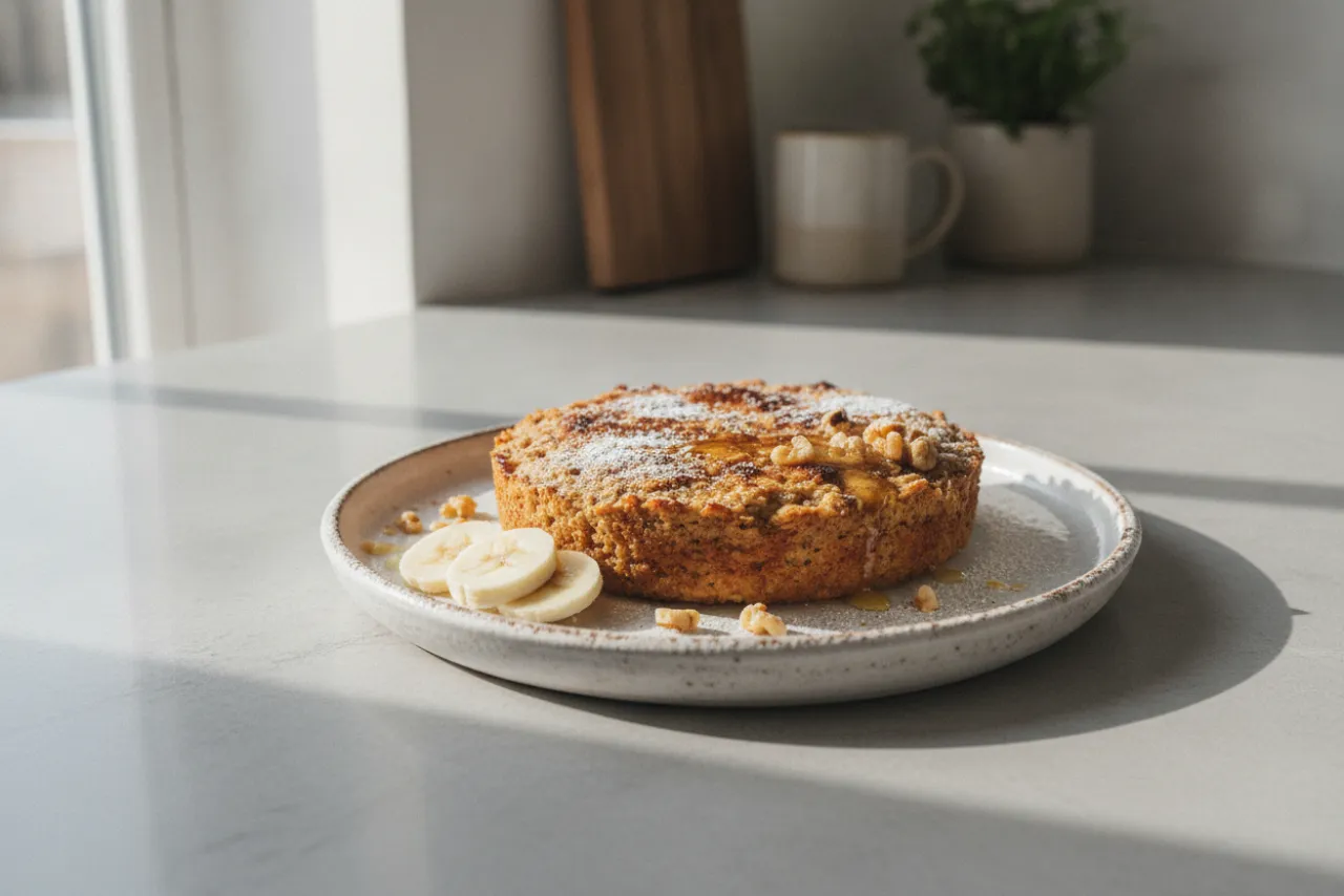 Cottage Cheese Baked Oats — a high-protein vegetarian american recipe with about 8g of fiber