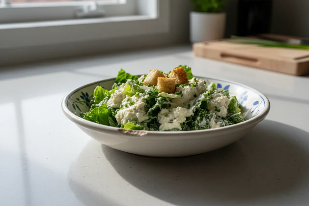 Cottage Cheese Caesar Salad — a easy high-protein dinner american recipe with about 6g of fiber