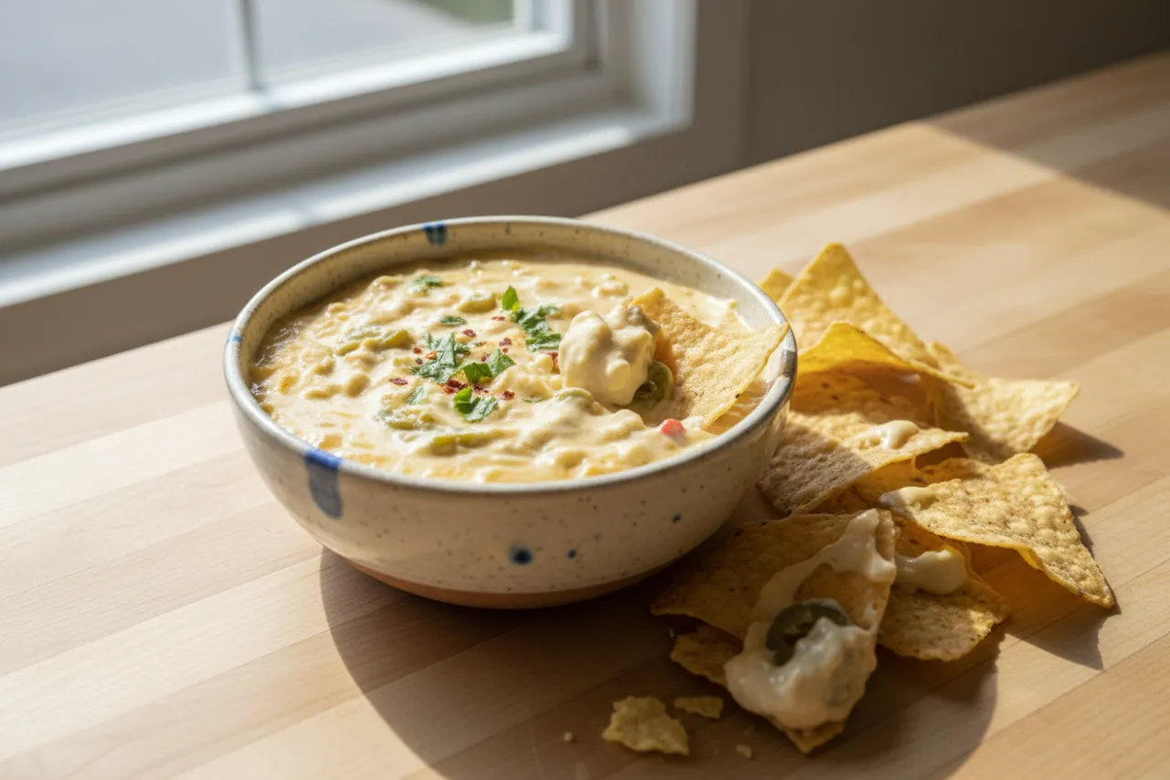 Cottage Cheese Queso — a easy high-protein dinner mexican recipe with about 0g of fiber