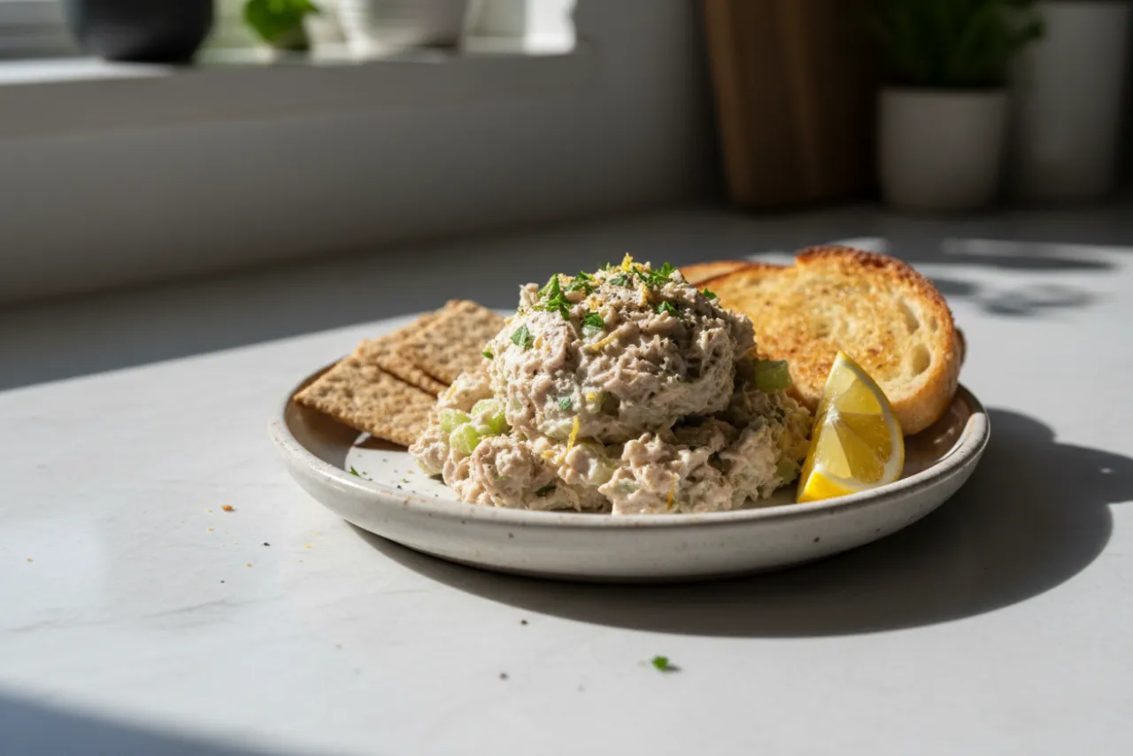 High-Protein Tuna Salad — a high-protein low-calorie american recipe with about 0g of fiber