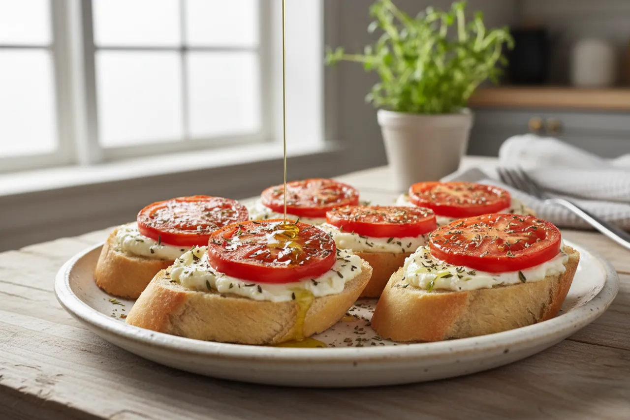 Tartine Provencale — French recipe, finished and plated