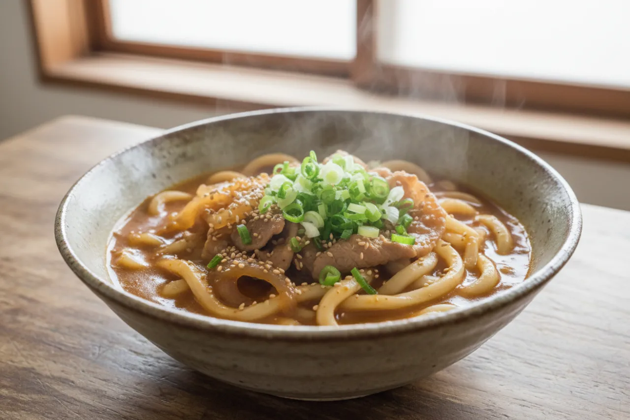 Curry Udon — a easy family dinner japanese recipe with about 5g of fiber