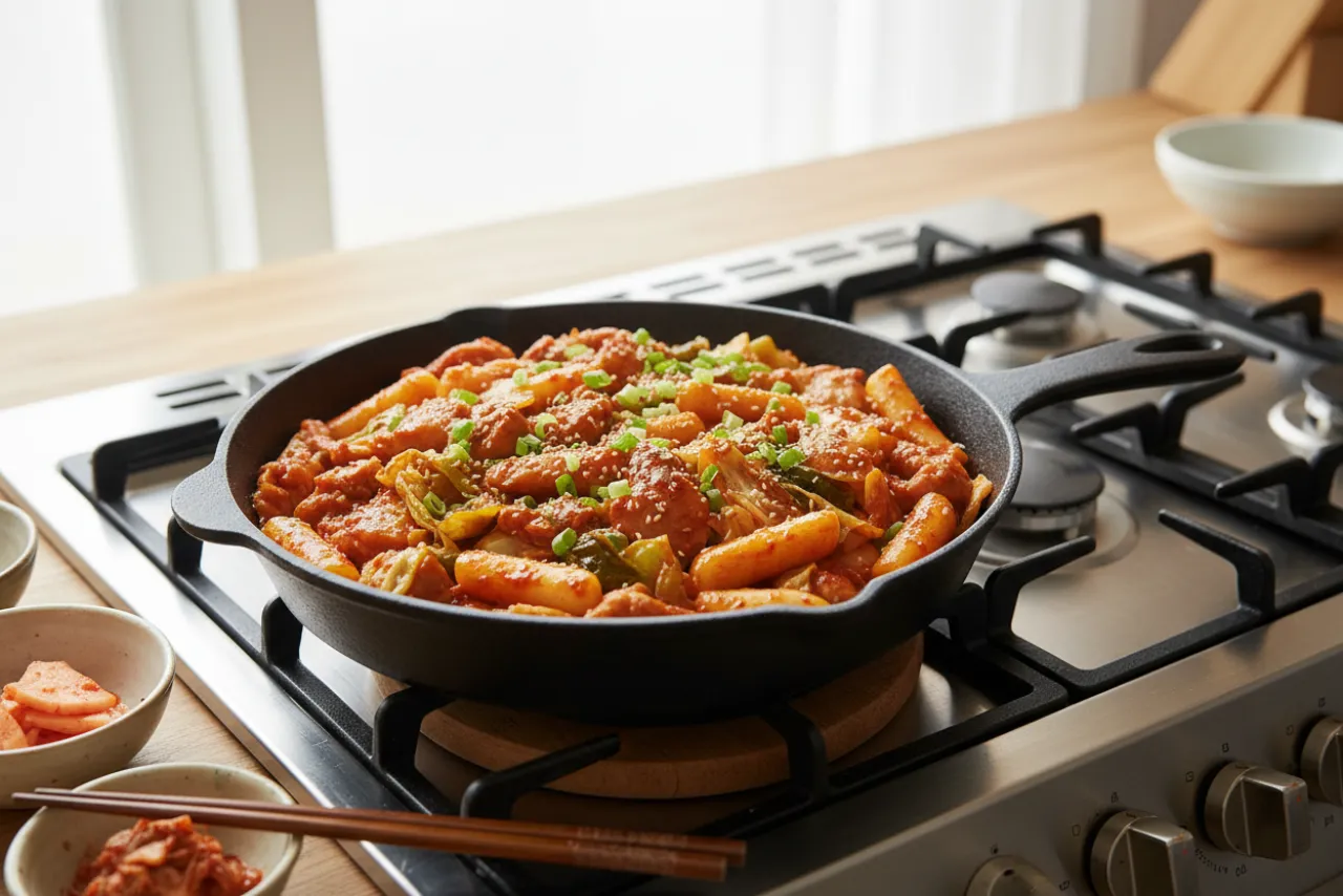 Dakgalbi — a high-protein dinner korean recipe with about 5g of fiber