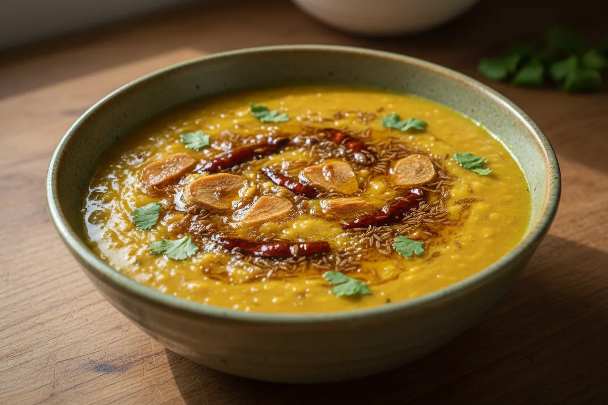 Dal Tadka — a high-protein high-fiber indian recipe with about 9g of fiber