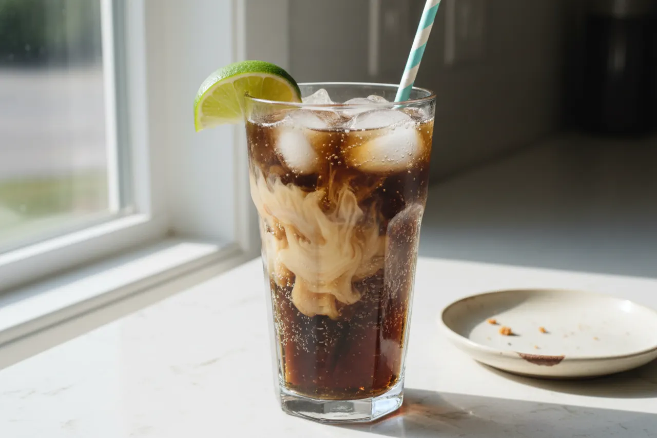 Classic Coconut-Lime Dirty Soda — American recipe, finished and plated