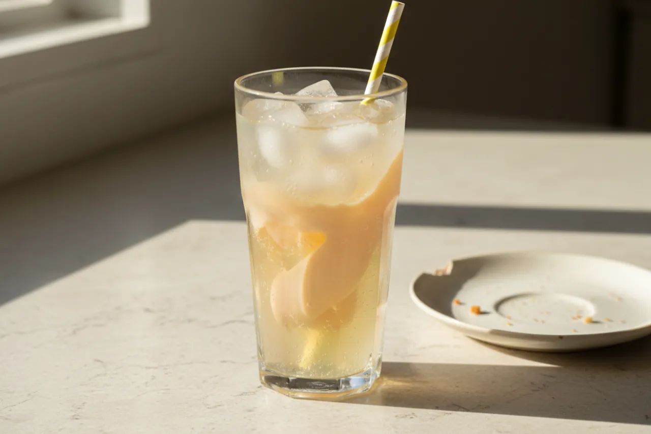 Peach Cream Soda — American recipe, finished and plated