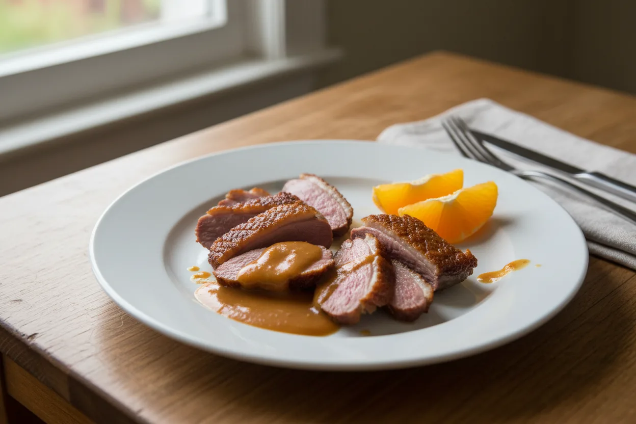 Magret de Canard a l'Orange — a high-protein lunch french recipe with about 2g of fiber