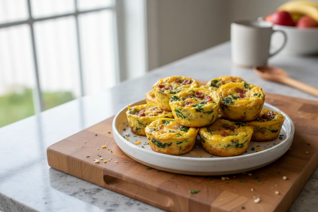 Egg Muffin Cups — a high-protein breakfast american recipe with about 1g of fiber