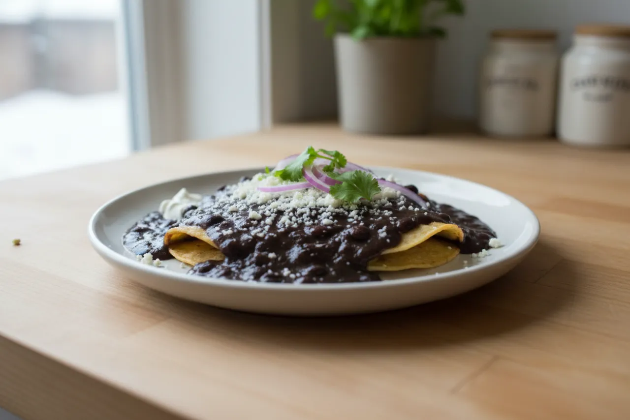 Enfrijoladas — a high-fiber dinner mexican recipe with about 27g of fiber