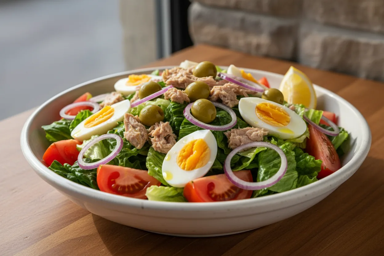 Ensalada Mixta — a lunch meal prep spanish recipe with about 4g of fiber