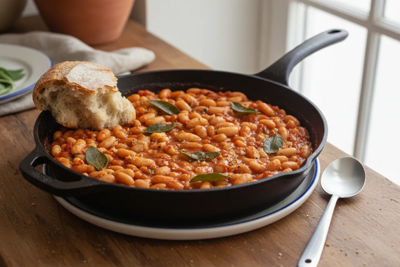 Fagioli all'Uccelletto — a anti-inflammatory lunch italian recipe with about 9g of fiber