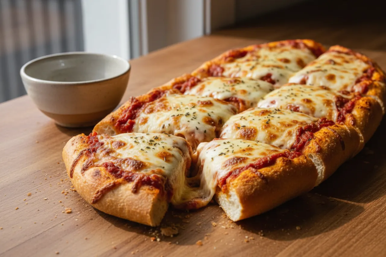 French Bread Pizza — a 30-minute american recipe with about 4g of fiber
