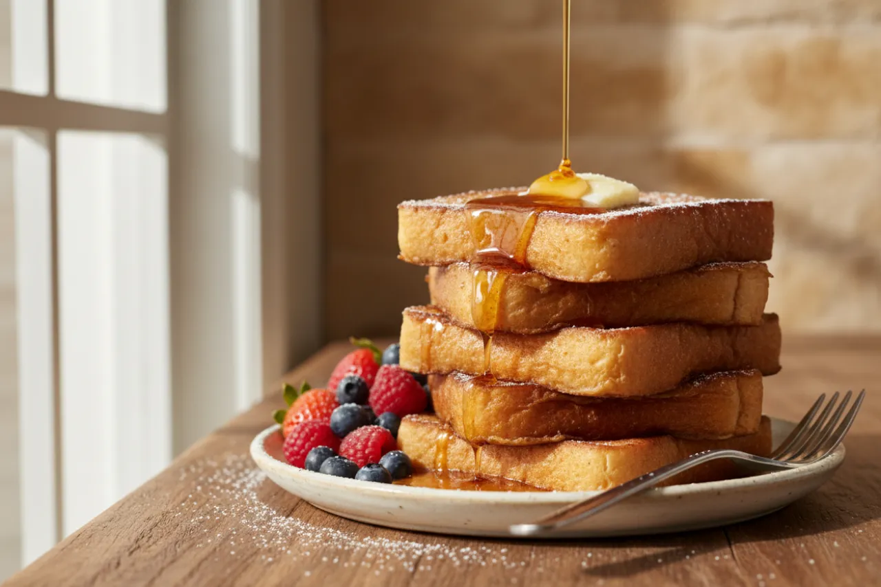 French Toast — American recipe, finished and plated