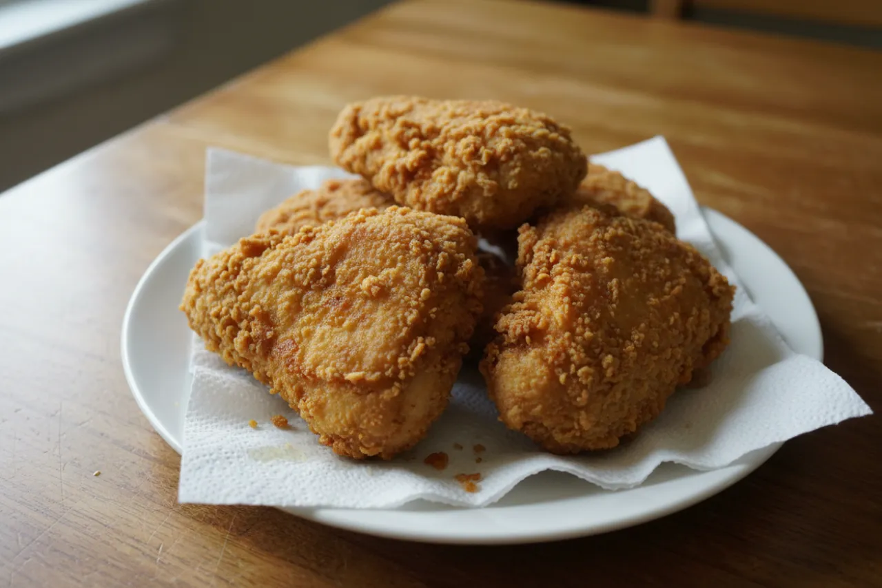 Southern Fried Chicken — American recipe, finished and plated