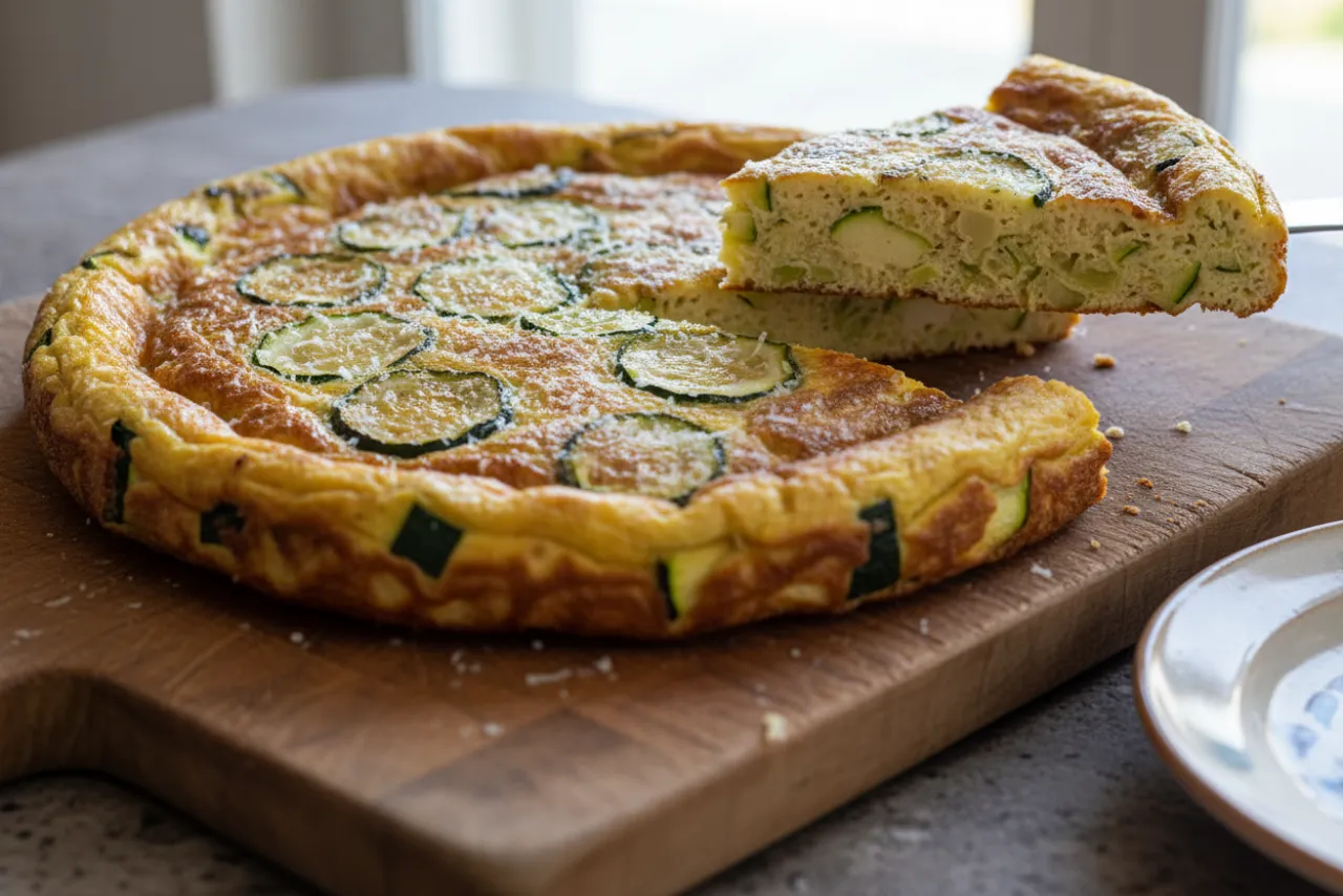 Frittata di Zucchine — a high-protein breakfast italian recipe with about 1g of fiber