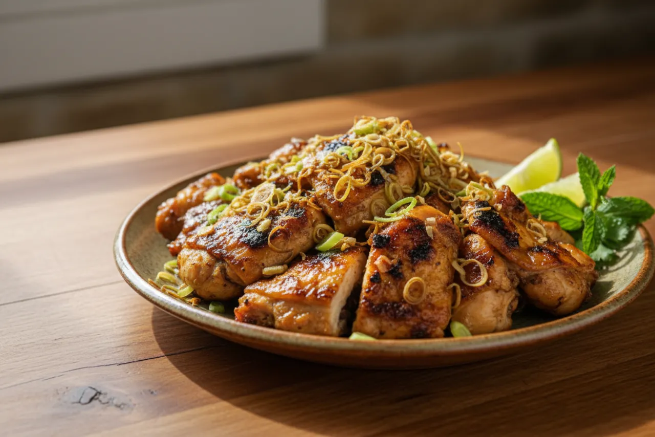 Ga Nuong Sa — a high-protein low-carb vietnamese recipe with about 0g of fiber