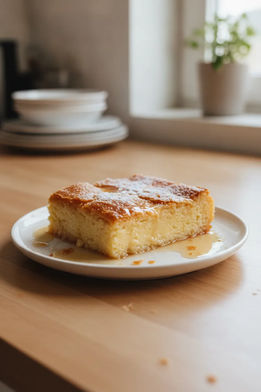 Galaktoboureko — Greek recipe, finished and plated