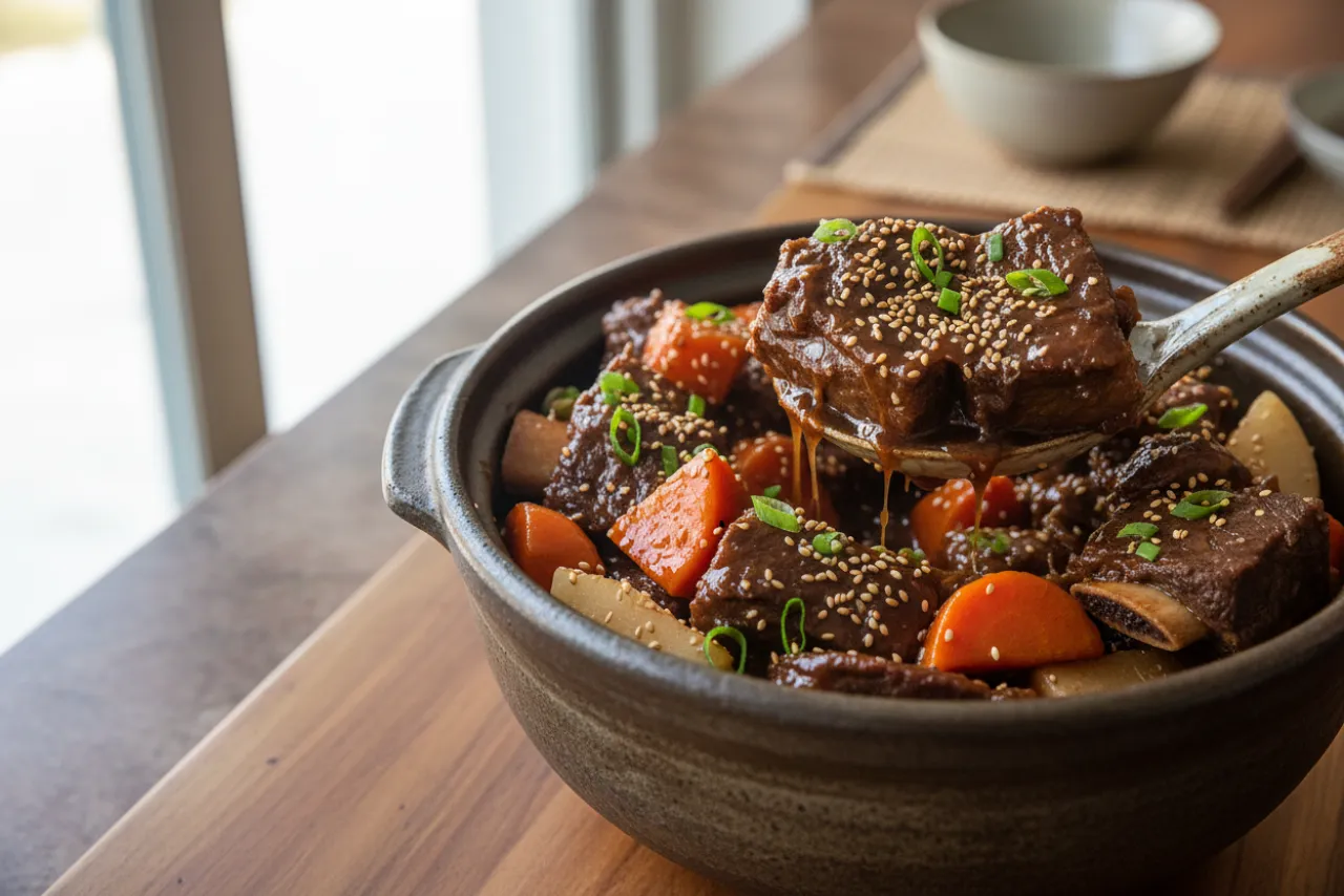 Galbi Jjim — a high-protein muscle-building korean recipe with about 4g of fiber