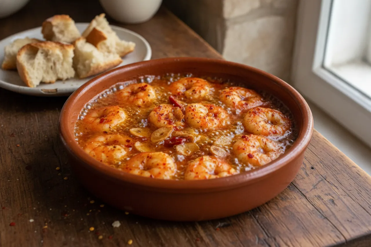 Gambas Pil Pil — a easy high-protein dinner spanish recipe with about 1g of fiber