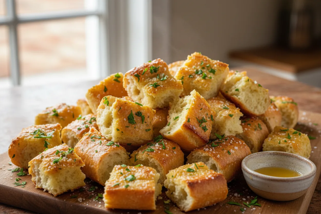 Garlic Bread — Italian recipe, finished and plated
