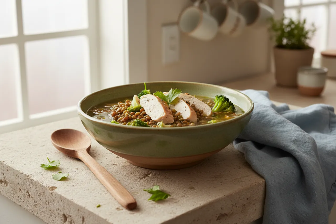 Chicken & Vegetable Bowl — a high-fiber salad american recipe with about 17g of fiber