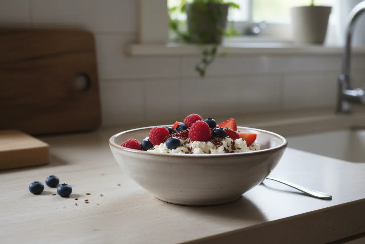 Cottage Cheese & Berry Cup — a high-protein breakfast american recipe with about 6g of fiber