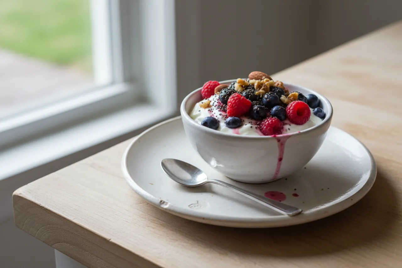 Protein Yogurt & Berry Cup — a high-protein breakfast american recipe with about 7g of fiber