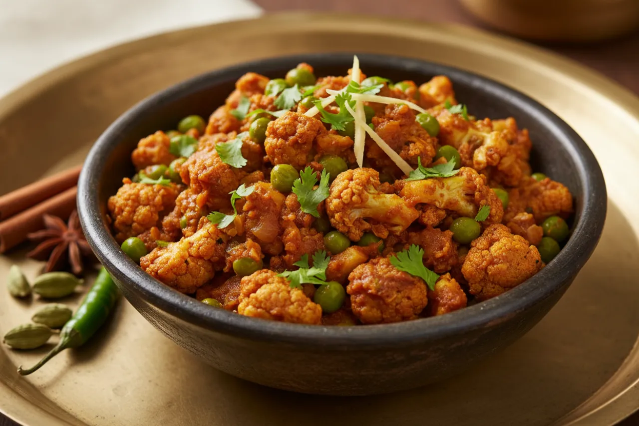 Gobi Matar — a anti-inflammatory dinner indian recipe with about 6g of fiber