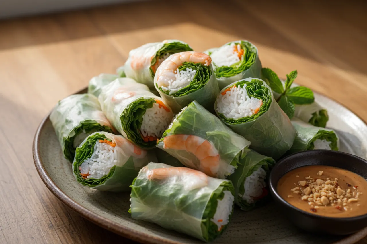 Goi Cuon — Vietnamese recipe, finished and plated