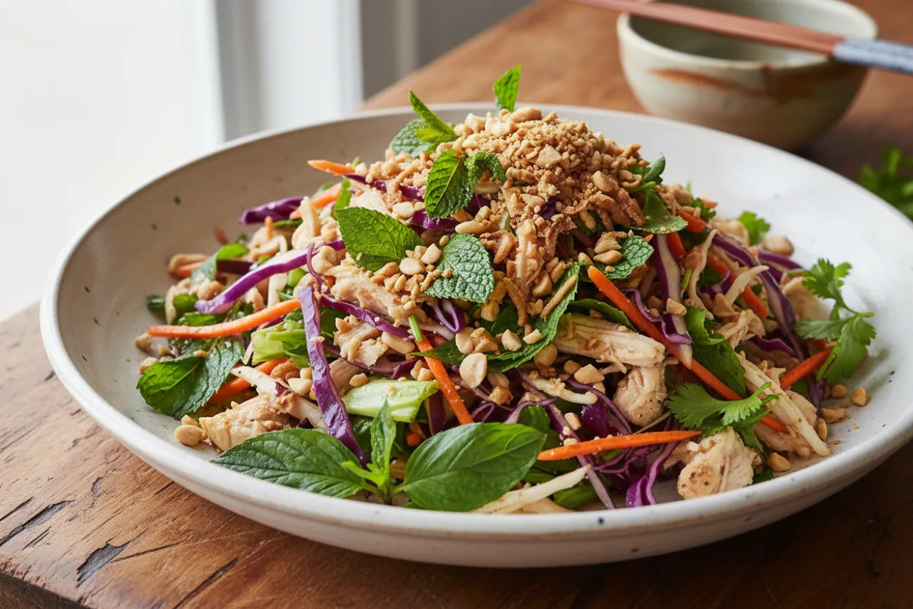 Goi Ga — a high-protein low-calorie vietnamese recipe with about 5g of fiber