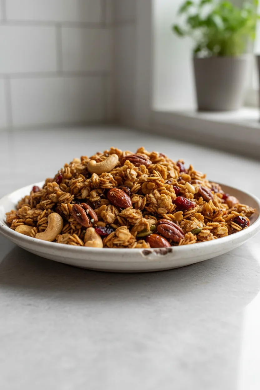 Granola — American recipe, finished and plated