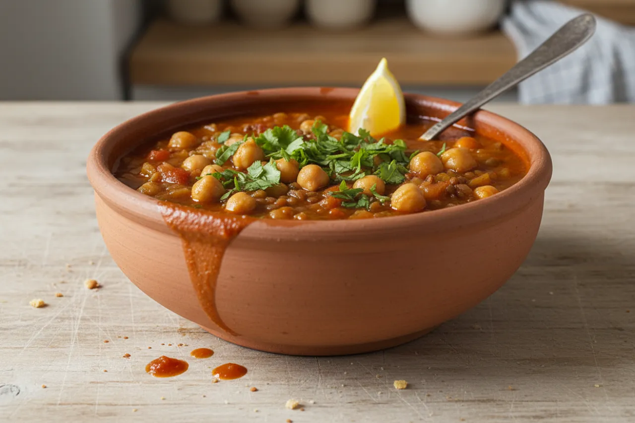 Harira — a anti-inflammatory lunch mediterranean recipe with about 16g of fiber