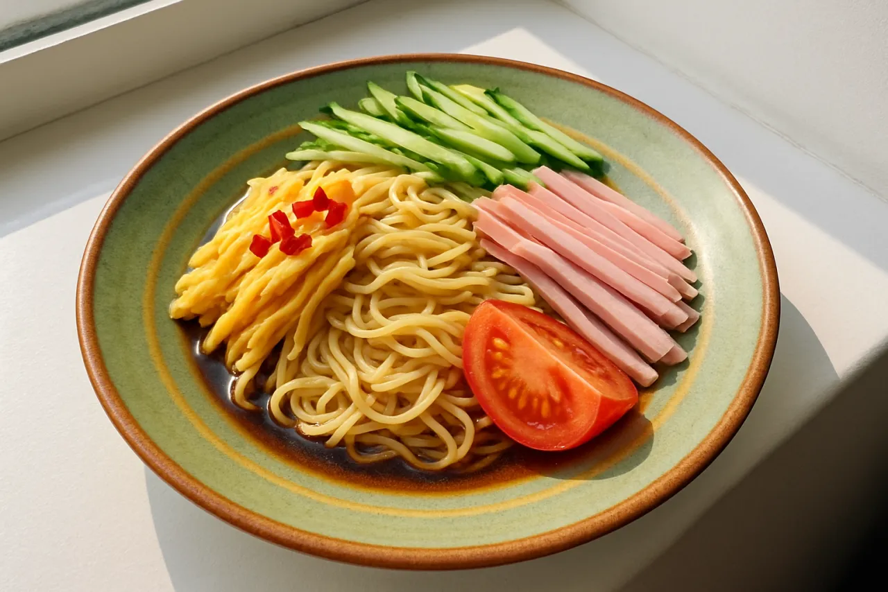 Hiyashi Chuka — a dinner for two japanese recipe with about 3g of fiber