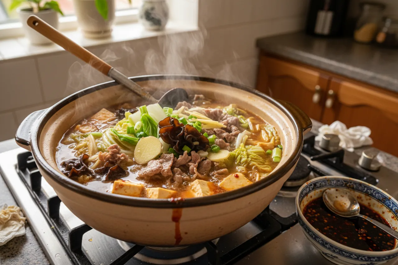 Huo Guo (Simple Hot Pot) — a high-protein muscle-building chinese recipe with about 5g of fiber