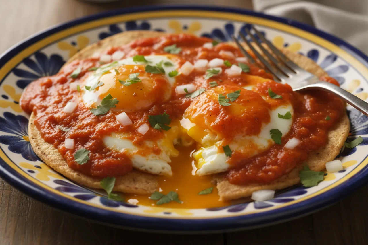 Huevos Rancheros — a high-fiber high-protein breakfast mexican recipe with about 6g of fiber
