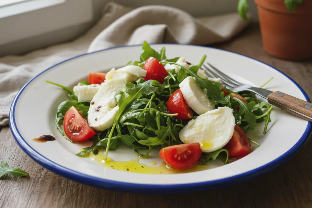Avocado Caprese — Italian recipe, finished and plated