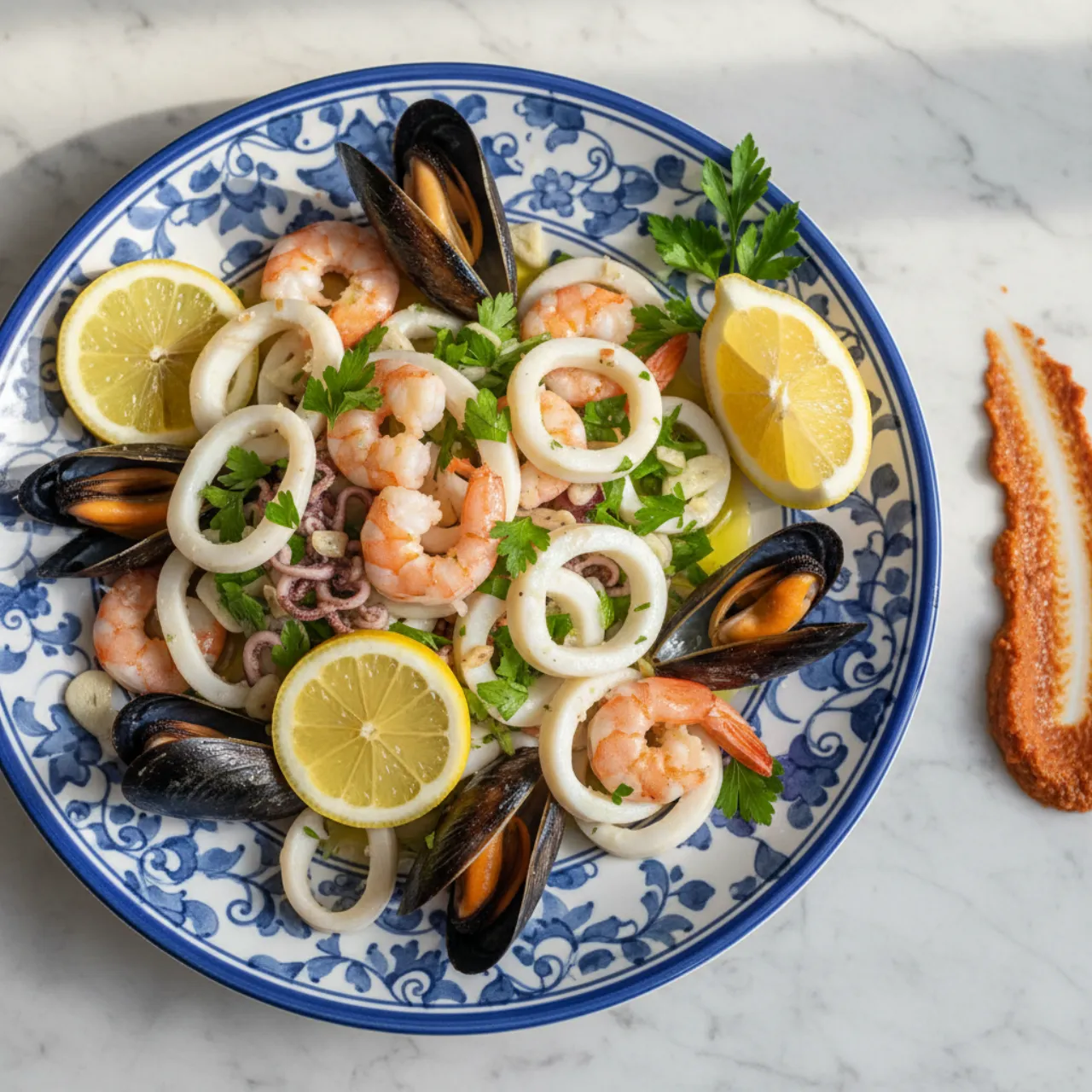 Insalata di Mare — a high-protein muscle-building italian recipe with about 1g of fiber